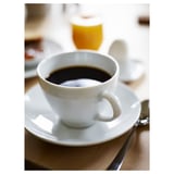 VÄRDERA Taza de café c/plato, blanco, 20 cl