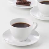 VÄRDERA Taza de café c/plato, blanco, 20 cl