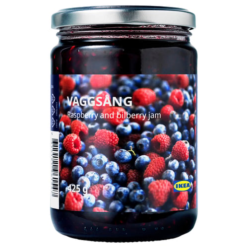 VAGGSÅNG Mermelada frambuesa/arándano, 425 g