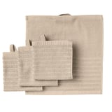 VÅGSJÖN Toalla pequeña, beige claro, 30x30 cm