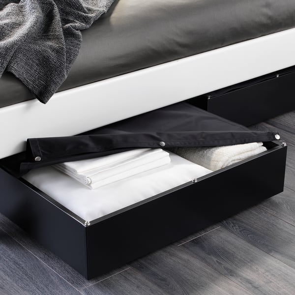 VARDÖ Cajón bajo cama - negro - IKEA