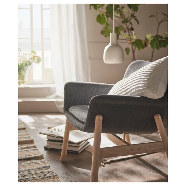 VEDBO Sillón, Gunnared gris oscuro