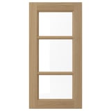 VEDHAMN Puerta de vidrio, roble, 38x76 cm