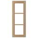VEDHAMN Puerta de vidrio, roble, 38x102 cm