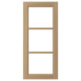 VEDHAMN Puerta de vidrio, roble, 46x102 cm