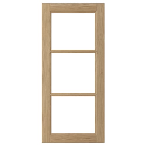 VEDHAMN Puerta de vidrio, roble, 46x102 cm