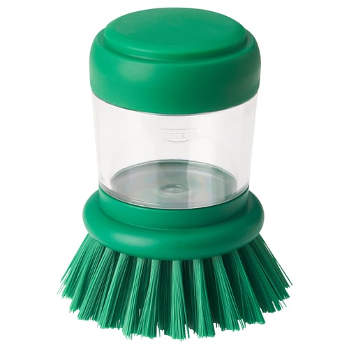 VIDEVECKMAL Cepillo p/trastes y dispensador, verde vivo