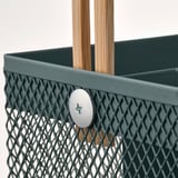 VIMPELFISK Soporte para cubiertos, bambú/gris turquesa