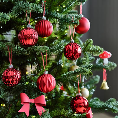 VINTERFINT Adorno para árbol, Esfera rojo, 7 cm