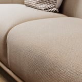 VISKAFORS Sofá con 3 asientos, Lejde beige claro/abedul