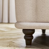 VISKAFORS Sofá con 3 asientos, Lejde beige claro/café