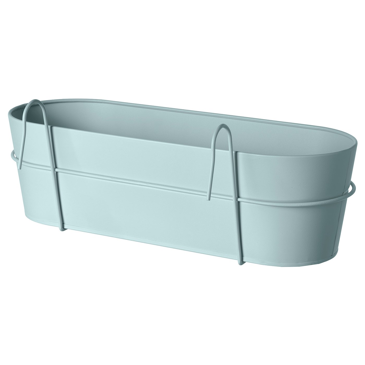 VITLÖK Macetero con soporte, int/ext gris claro-azul, 56x20 cm - IKEA Mexico