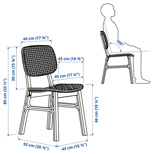 VOXLÖV Silla, bambú claro