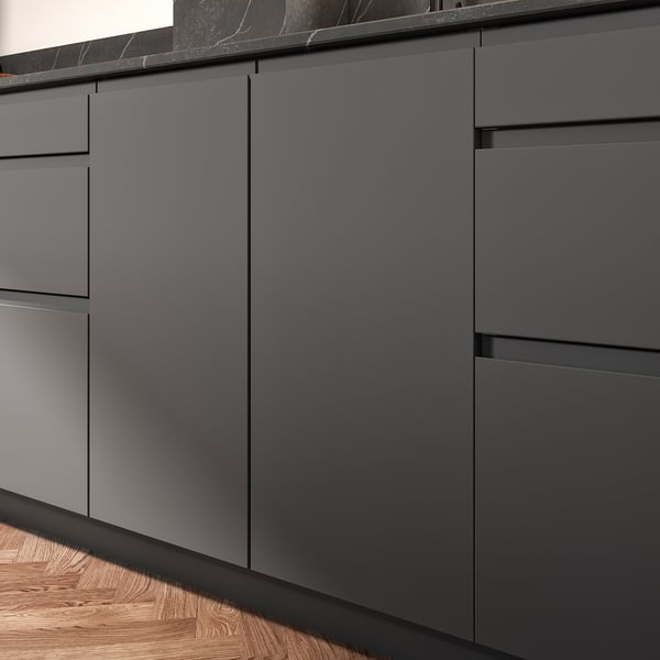 VOXTORP Puerta, gris oscuro, 38x76 cm