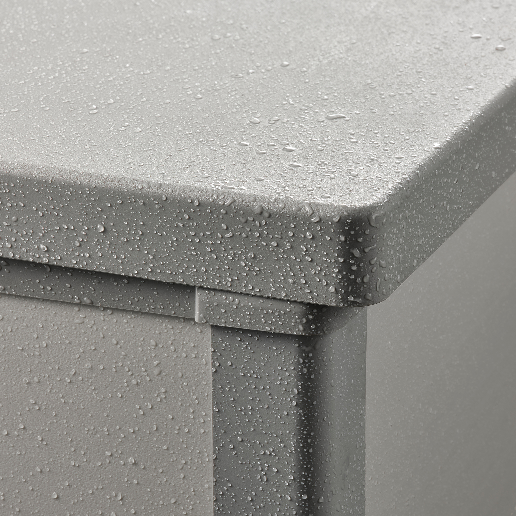 VRENEN Caja para almacenaje para exterior, gris claro/gris - IKEA