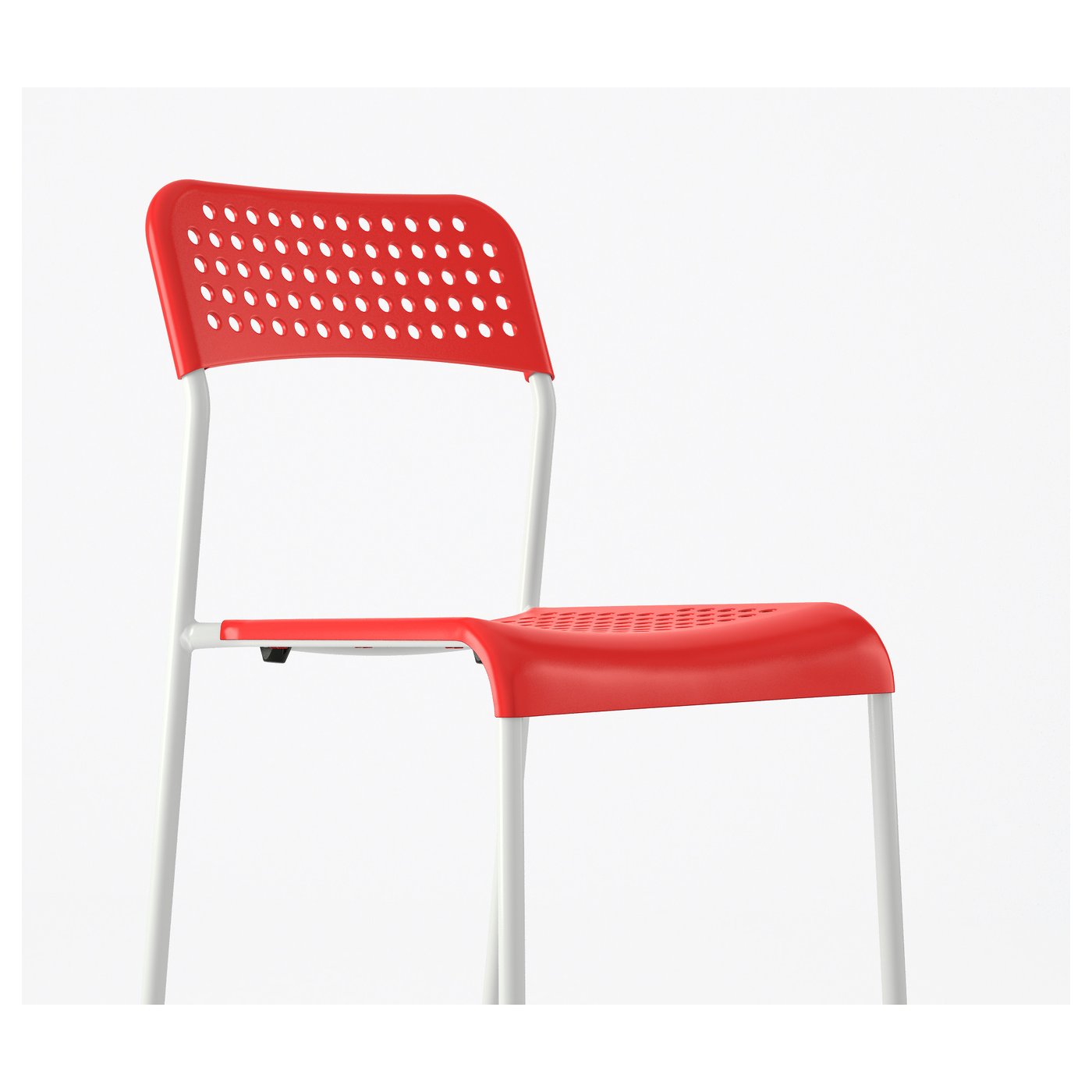 ADDE Chair, red/white IKEA