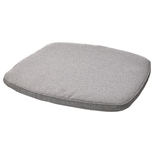 ÄLVGRÄSMAL chair pad, grey, recycled fabric, square.