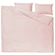 Flat pink bedding set. Soft cotton, simple design. Three pieces: duvet, pillowcases.