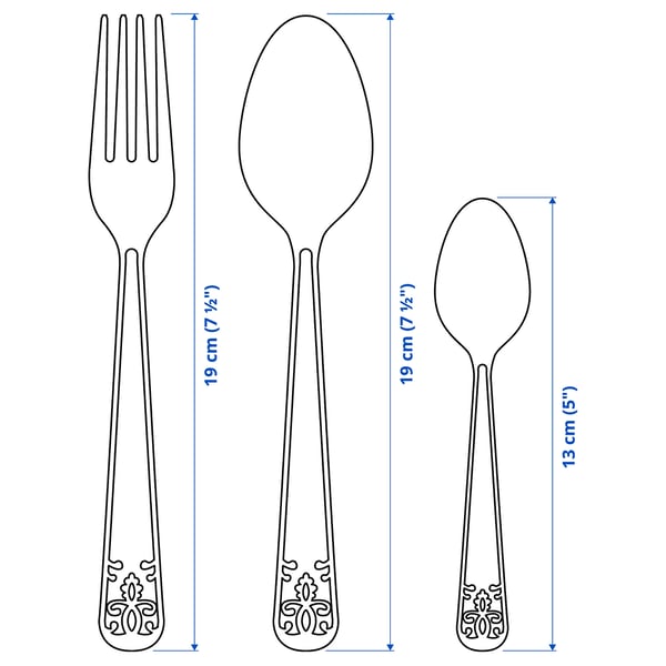 ÄTBART 18-piece cutlery set, stainless steel