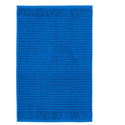 Bright blue ALSTERN bath mat, rectangular, made of recycled cotton.
