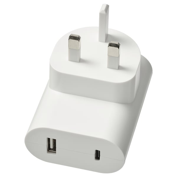 ÅSKSTORM 23W USB charger, white