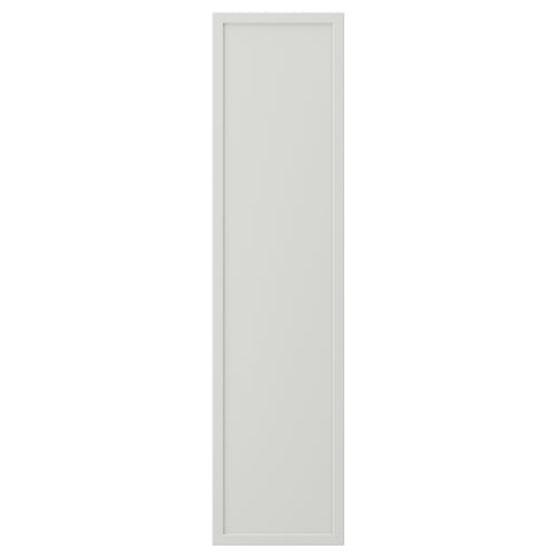 ASPUDDEN Door, light grey, 20x80 cm