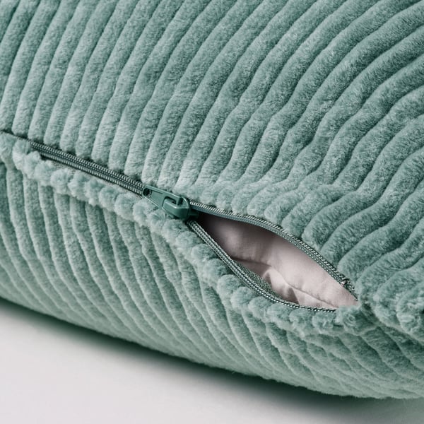 ÅSVEIG Cushion cover, grey-turquoise, 50x50 cm