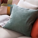 ÅSVEIG Cushion cover, grey-turquoise, 50x50 cm