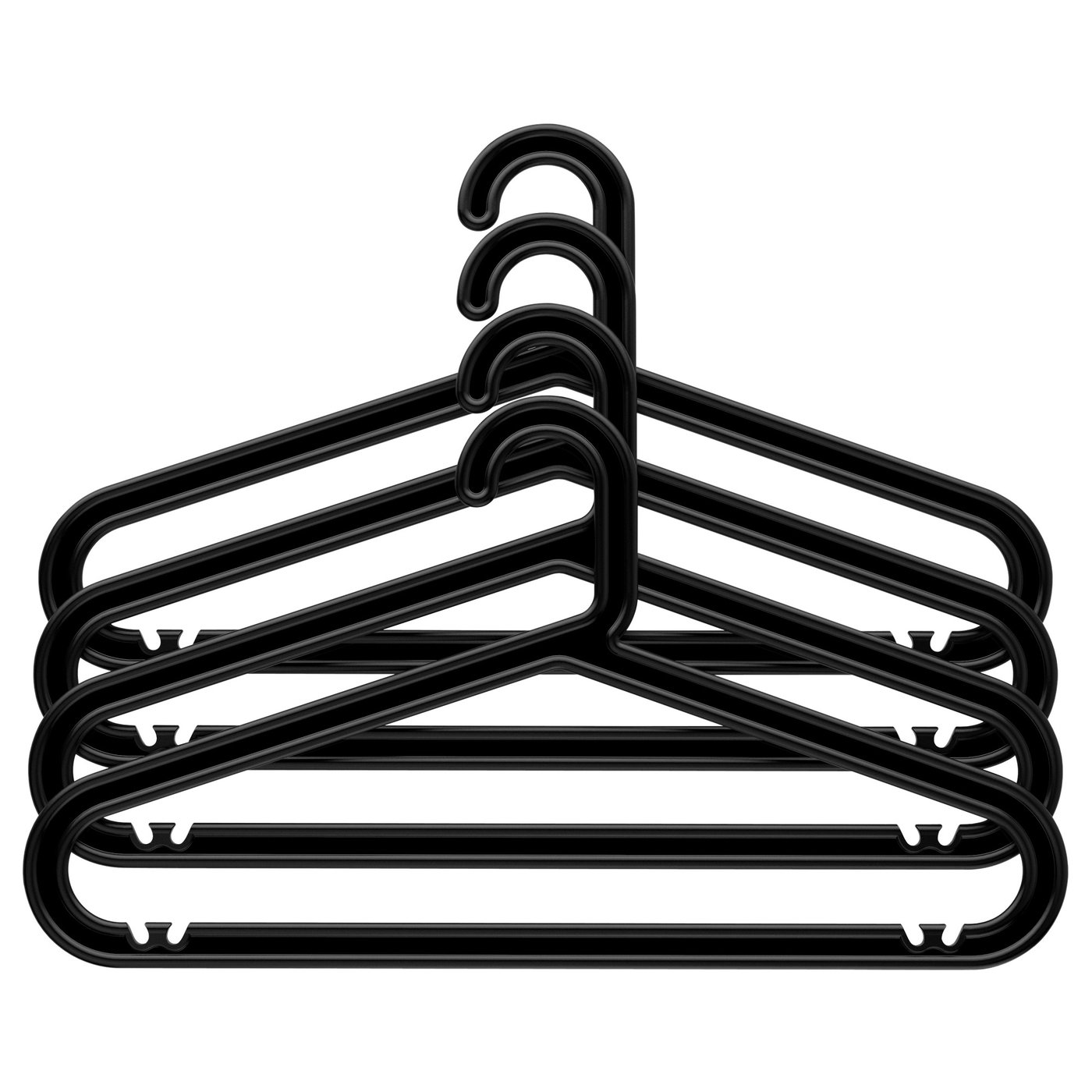 BAGIS Hanger, in/outdoor, black, 4 pieces IKEA