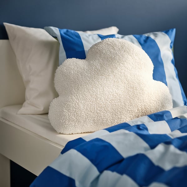 BARNDRÖM Cushion, white/cloud-shaped, 36x45 cm