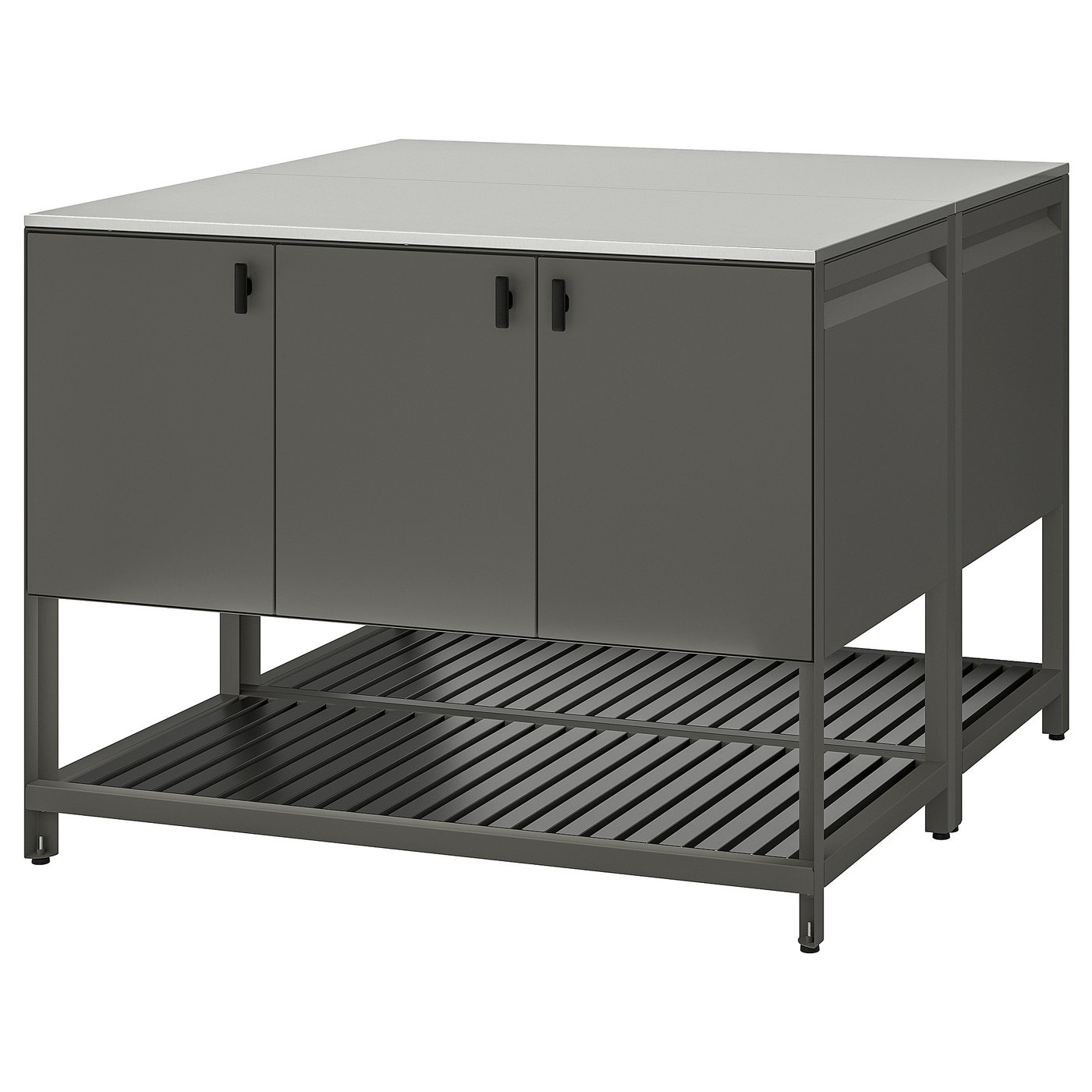 BÅTSKÄR outdoor kitchen island, outdoor/dark grey, 120x120 cm - IKEA ...