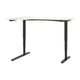BEKANT Corner desk left sit/stand, white/black, 160x110 cm