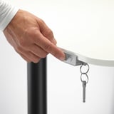 BEKANT Corner desk left sit/stand, white/black, 160x110 cm