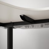BEKANT Corner desk left sit/stand, white/black, 160x110 cm