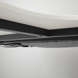 BEKANT Corner desk left, white/black, 160x110 cm