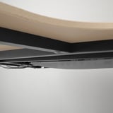 BEKANT Corner desk left, white stained oak veneer/black, 160x110 cm