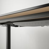 BEKANT Corner desk right, black stained ash veneer/black, 160x110 cm