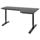 BEKANT Corner desk right, black stained ash veneer/black, 160x110 cm