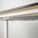 BEKANT Corner desk right, black stained ash veneer/white, 160x110 cm