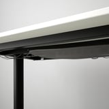 BEKANT Corner desk right, white/black, 160x110 cm