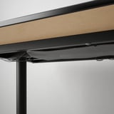 BEKANT Desk, black stained ash veneer/black, 160x80 cm