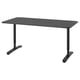 BEKANT Desk, black stained ash veneer/black, 160x80 cm