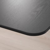 BEKANT Desk, black stained ash veneer/black, 160x80 cm