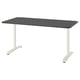 BEKANT Desk, black stained ash veneer/white, 160x80 cm