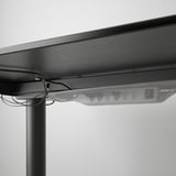 BEKANT Desk sit/stand, black stained ash veneer/black, 160x80 cm
