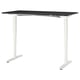 BEKANT Desk sit/stand, black stained ash veneer/white, 160x80 cm
