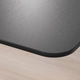 BEKANT Desk sit/stand, black stained ash veneer/white, 160x80 cm