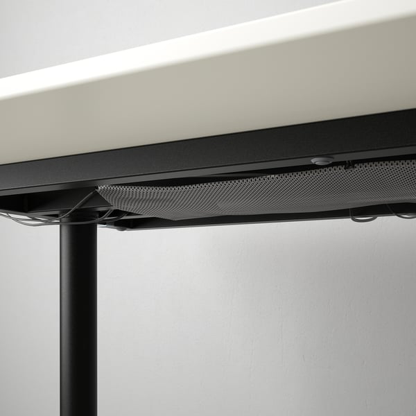 BEKANT Desk, white/black, 120x80 cm
