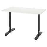 BEKANT Desk, white/black, 120x80 cm