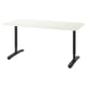 BEKANT Desk, white/black, 160x80 cm
